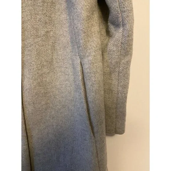 Le Chateau Wool Blend Funnel Neck Asymmetrical Grey Coat Size XXL - Picture 6 of 9